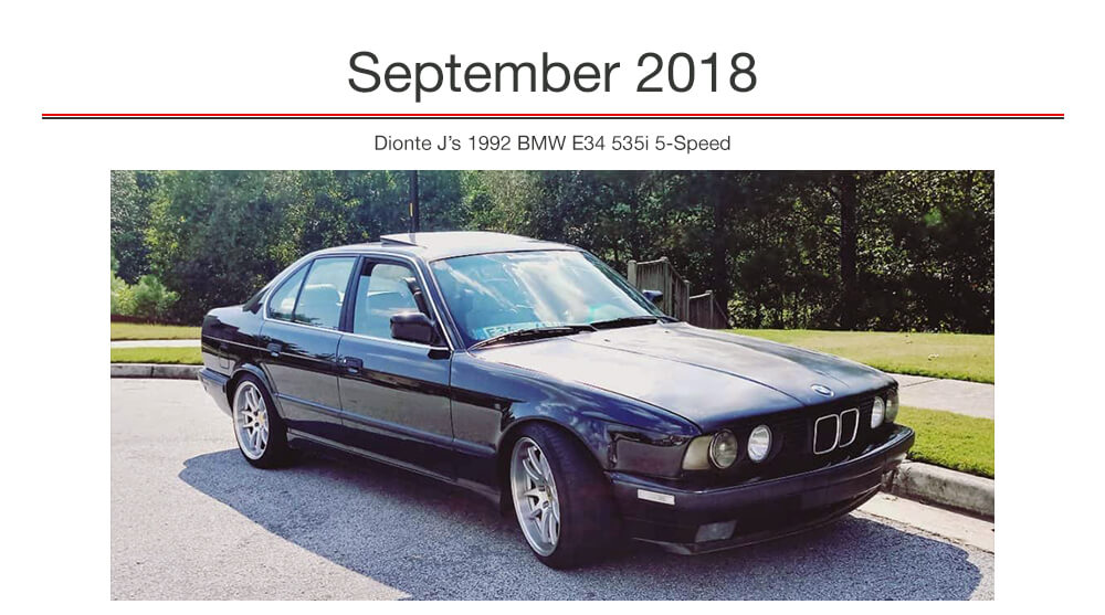 he Month is Dionte Js 1992 BMW E34 535i